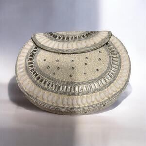 Ramla White Silver Mosiac clutch - NWOT